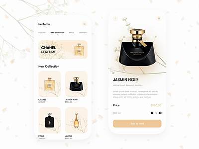 Perfume website after effects animation branding clean design fashion graphic design interaction design mobile motion motion design motion graphics perfume store ui ui animation website