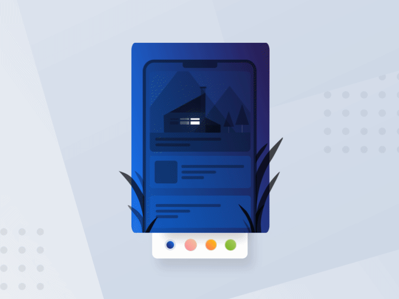 Theme Color Selector Interaction after effects animation app gradient illustration interaction design microinteraction mobile motion design motiongraphics ui