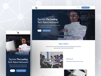 Tech Platform Landing Page Design