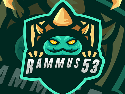 Rammus53 Logo animation app branding clown dasedesigns design emoji esports evil gaming icon illustraion illustration insanity logo mascot team typography vector