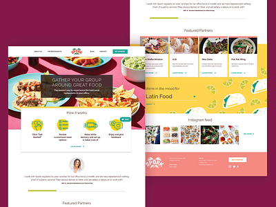 SporkBytes Website adobexd delivery service digital food pdx portland small business ui ux website