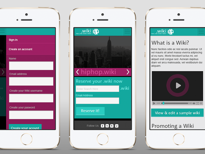 .wiki wiki branding web design responsive portland logo front-end design customer service