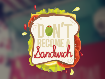 Don't Become a Sandwich art direction branding concept czarcarde food game design illustration illustrator mouse sandwich