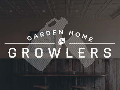 Garden Home Growlers alcohol beer branding design growler local oregon portland small business