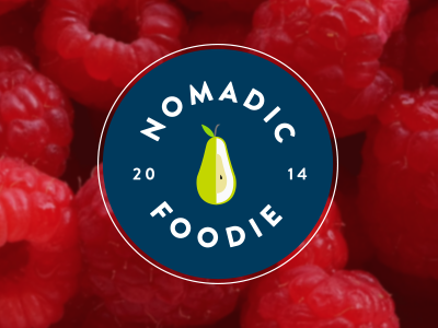 Nomadic Foodie blogger branding eating food foodie local logo portland simple