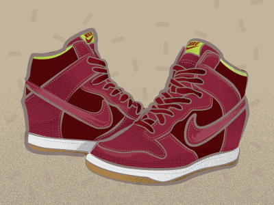 Sneakers - Daily Drawing Challenge 30 day drawing challenge digital art drawing graphic design illustration nike sneakers vector wedge