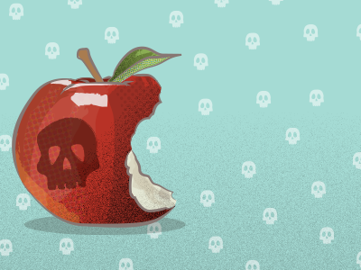 Poison Apple - Daily Drawing Challenge apple design draw drawing fairytale graphic design illustration illustrator poison snow white story vector