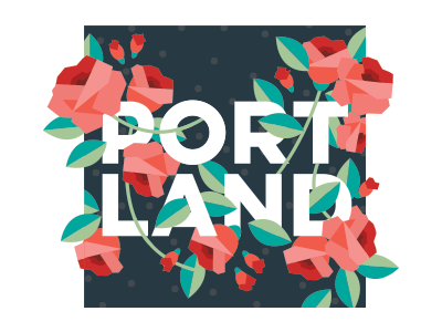 Portland Rose Festival adobe geometric graphic design illustration illustrator poly art roses text typography