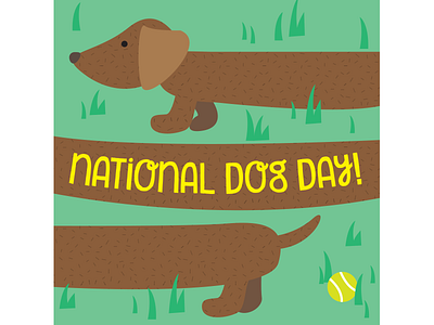 National Dog Day! adobe adoption cartoon digital art dog drawing graphic design illustration pet vector
