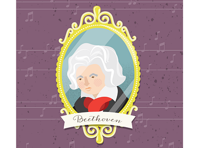 Classical Music Month adobe illustrator beethoven cartoon digital art drawing graphic design illustration music vector