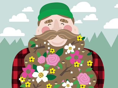 Be one with nature adobe digital art drawing graphic design hipster illustration lumberjack nature oregon vector