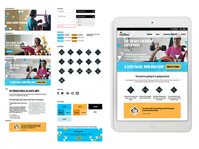 Fulcrum Website - UI Style Guide clean desktop fitness graphic design grid gym layout roger that agency ui user interface ux website