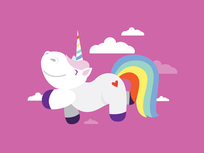 Rainbows and Unicorns by Yoshini G White on Dribbble