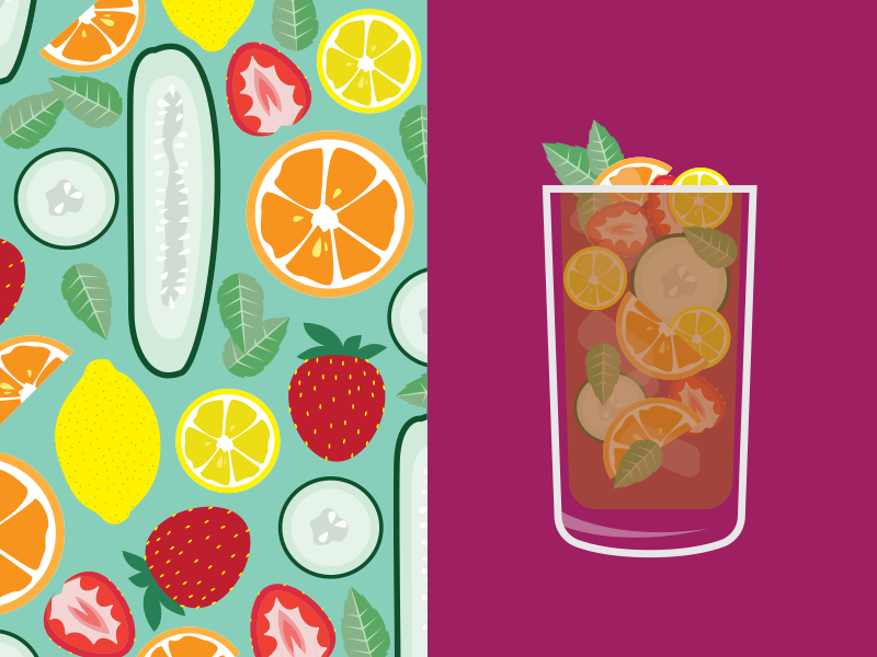 Pimm's Cup by Yoshini G White on Dribbble
