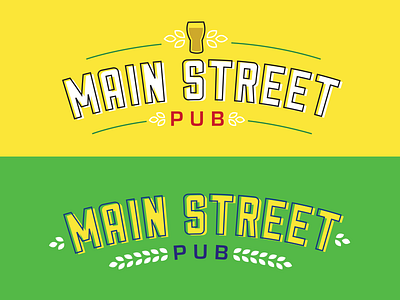 Main Street Pub logo branding creative direction digital art flat graphic design logo pdx portland pub restaurant work in progress