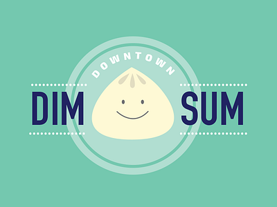 Downtown Dim Sum logo branding concept cute dim sum flat food graphic design logo modern menu pdx restaurant work in progress