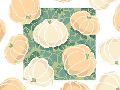 Pink Pumpkins adobe illustrator digital art fall flatdesign food graphic design illustration pattern design pink pumpkins thanksgiving vector