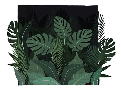 Jungle Vibes adobe digital art drawing foilage graphic design green illustration jungle leaf plants vector