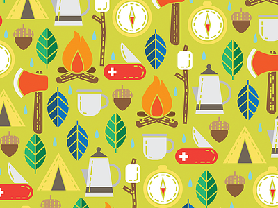 Camping icons camping digital art drawing flat design graphic design icons illustration oregon outdoors vector