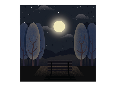Night Moves adobe illustrator dark digital art graphic design illustration light moon night stars vector