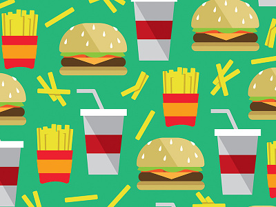 "I want some burgers and fries..." adobe bobs burgers burgers digital art fan art flat design food fries graphic design illustration pattern design vector