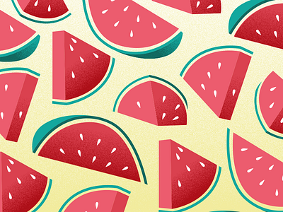Watermelon adobe digital art flat design fruit illustration pattern design vector watermelon
