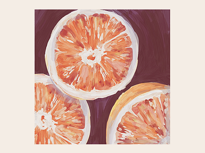 Grapefruit adobesketch digital painting drawing fruit grapefruit graphic design illustration photoshop