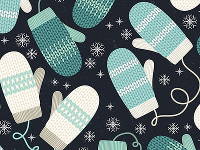 Mitten Sets adobe blue clothing drawing duatone graphic design illustrator mitten pattern design vector winter