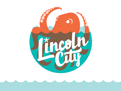 Lincoln City Logo adobe agency branding design drawing graphic design illustrator lincoln city logo oregon typography unexpected vector
