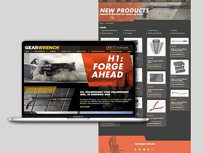 GearWrench Website Design adobe advertising cars design gearwrench illustrator tools ui vector webdesign