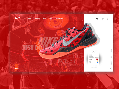 Basketball Shoes Store Web Design basketball design photoshop typography ui web webdesign website