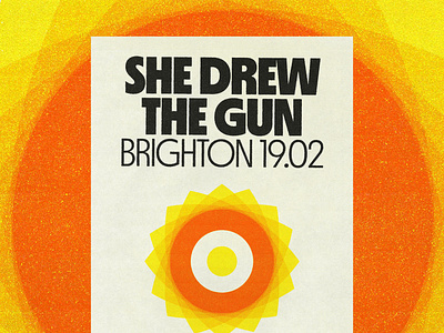She Drew The Gun: Brighton band branding brighton climate change concert feminism flower graphic design lgbtq liverpool logo love mod music politics print protest tour typography uk