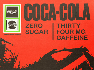 Coca-Cola Zero artwork brand branding coca-cola coke design drink fiction graphic design icon illustration logo music poster print red retro soft drink vintage visual