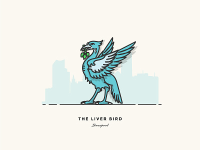 The Liver Bird city icon illustration legendary bird pokemon liver bird liverpool sticker symbol vector