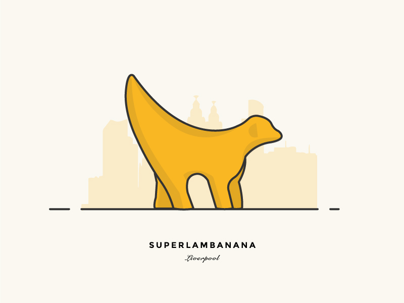 Superlambanana art banana dog illustration liverpool sculpture superlambanana tate uk vector yellow