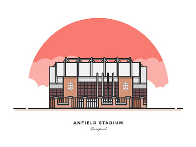 This Is Anfield... anfield building flat football leicester lfc liverpool premiere league soccer sport stadium vector