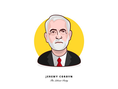 Jeremy Corbyn - The Labour Party avatar character election face ge2017 illustration jeremy corbyn labour man people sticker uk