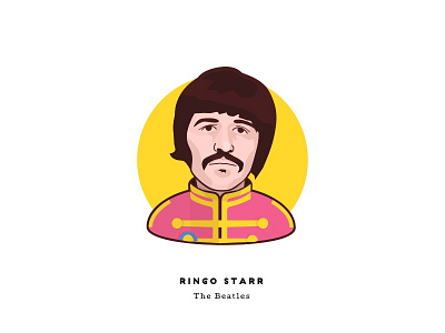 Sgt. Pepper at 50 - Ringo Starr cartoon character face illustration man music portrait psychedelic ringo starr sgt peppers the beatles