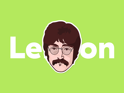 John Lennon cartoon face human illustration john lennon man music people portrait psychedelic sgt peppers the beatles