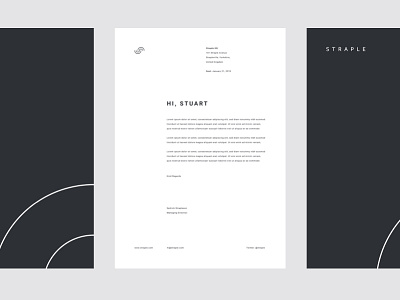 Straple Letterheads adobe illustrator collateral design system framework layout letterhead print stationary straple template type