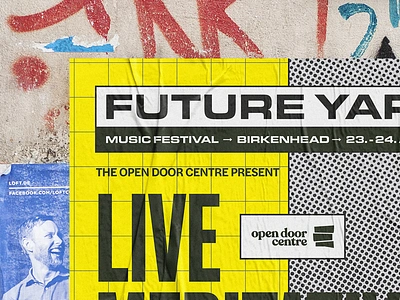 Future Yard Meditative Drone Yoga artwork brand festival future gig gig poster live liverpool music poster print texture treatment urban wall yoga