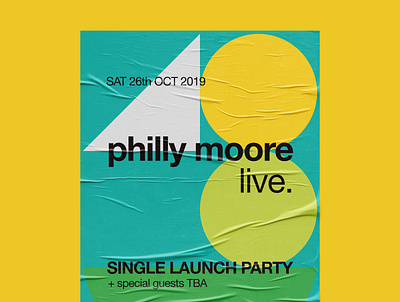 Philly Moore Gig Poster branding design liverpool poster print type vector