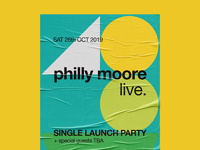 Philly Moore Gig Poster branding design liverpool poster print type vector