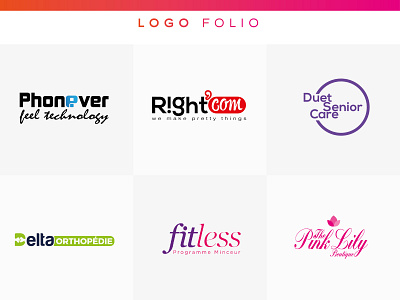Logofolio branding design icon identity illustration lettering logo minimal mobile type typography vector