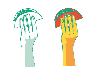 The Godfather...of Tacos editorial hand hoodzpah illustration locale magazine pop tacos vector