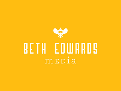 Beth Edwards Media Logo A bee icon identity illustration logo logomark media rottencupcakes vector