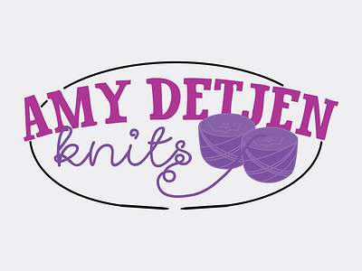 Amy Detjen Knits logo B circular needles identity knit knitting logo rottencupcakes yarn