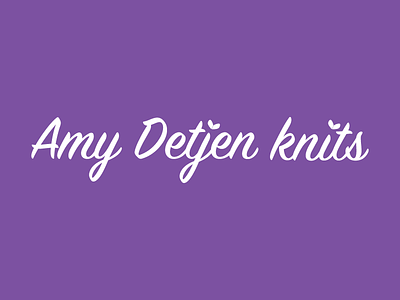 Amy Detjen Knits— unused option identity knit knitting logo rottencupcakes script stitch stockinette