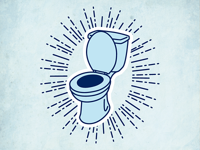 It's potty time! icon illustration random shiny toilet