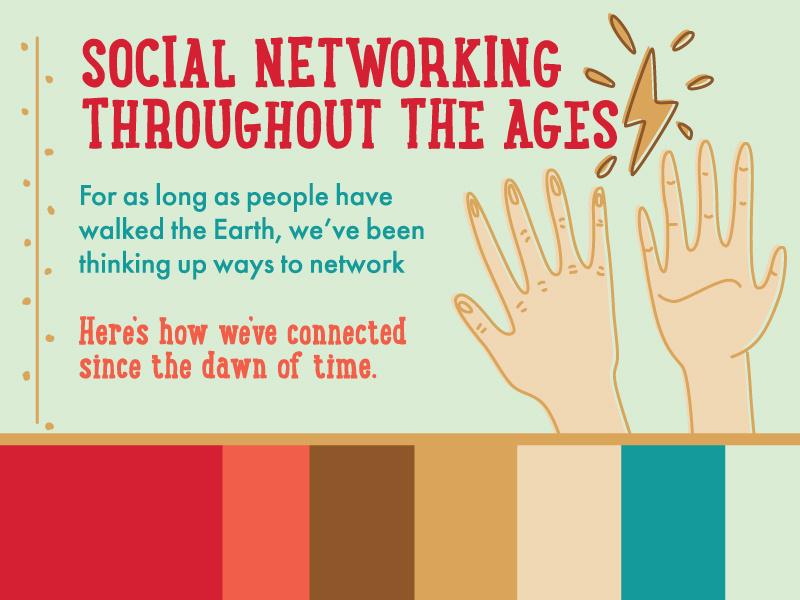 High Five infographic color palette illustration lightning high five